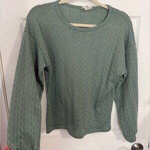 Women's Green Knit Top